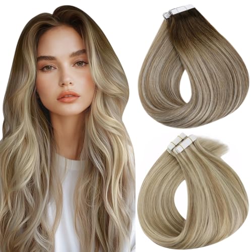 Full Shine Tape in Hair Extensions Real Remy Human Hair