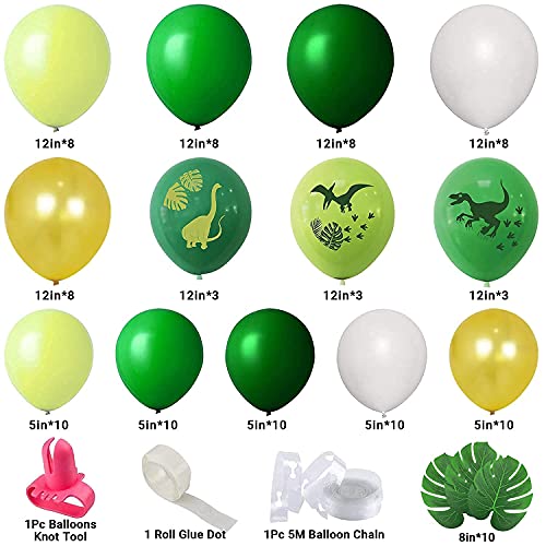 FINEVERNEK Set dinosaurusballonnen, voor verjaardagen, slinger, decoratie, voor jongens en meisjes - Image 3