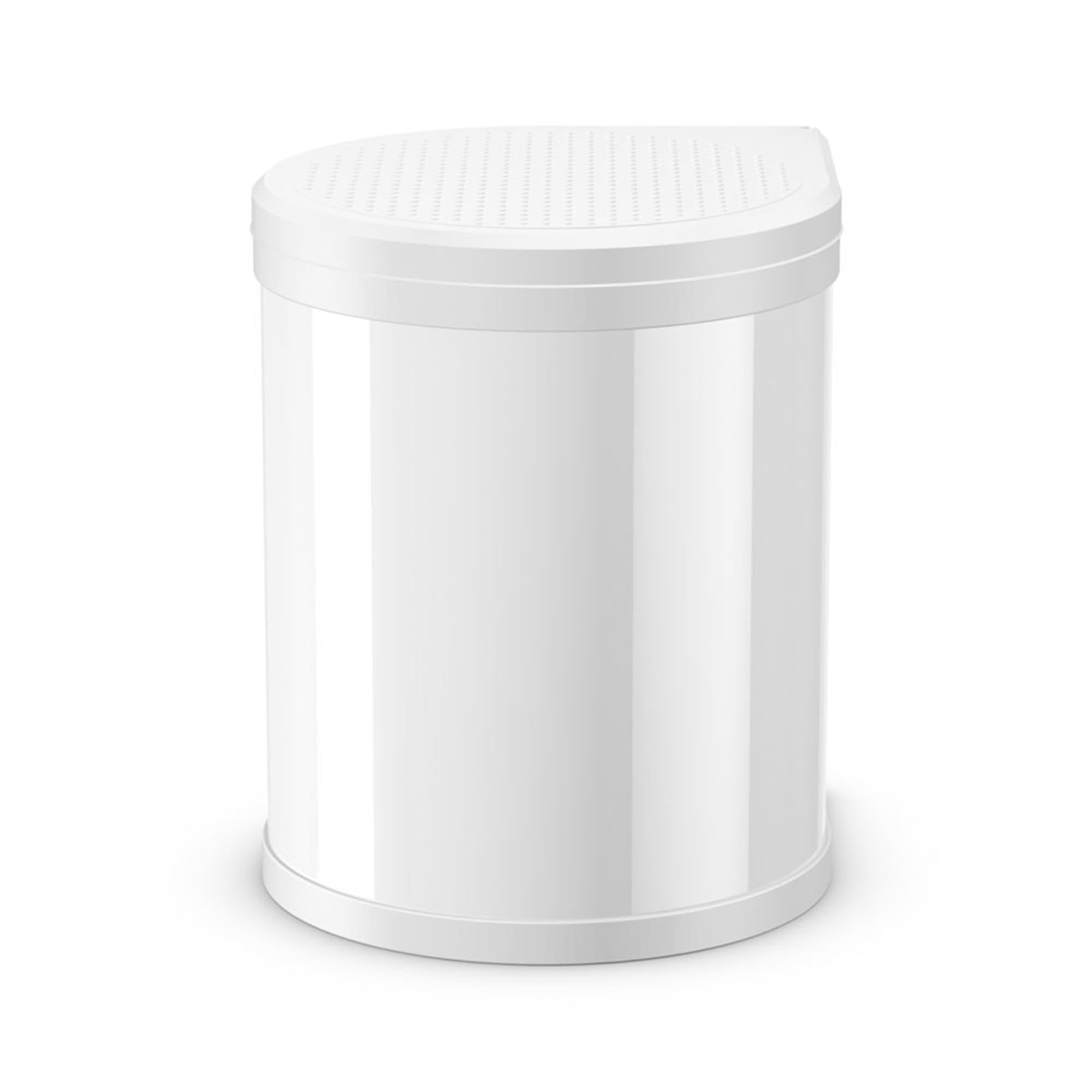 Hailo CompactBox M – Einbausystem Swing-Mülleimer aus Stahlblech, weiß, 15 Liter