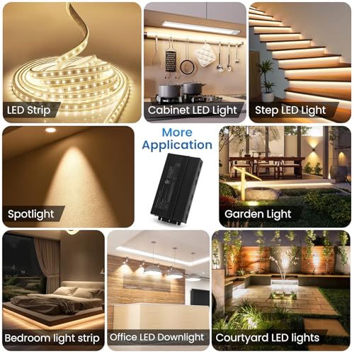 Image of 600W Dimmable LED Driver 24V, 110V-277V AC to 24V DC Led Light Transformer Compatible with lutron and leviton Dimmer, TRIAC /Phase /0-10V /1-10V /Potentiometer /10V PWM 5 in 1 Dimming LED Driver, UL Listed