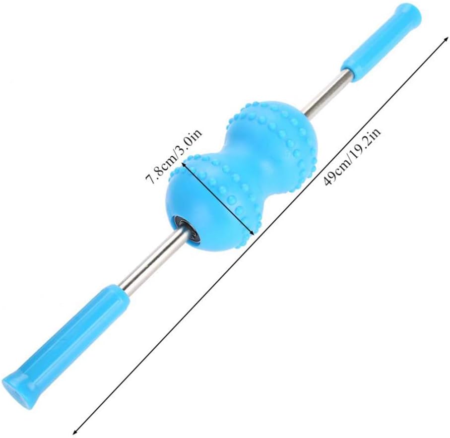 Back Roller, Multifunctional Muscle Roller Stick, 18.9 Inch Stick Massage Rollers, Blue Foam Rollers for Yoga, Recovery, Workouts - Image 7