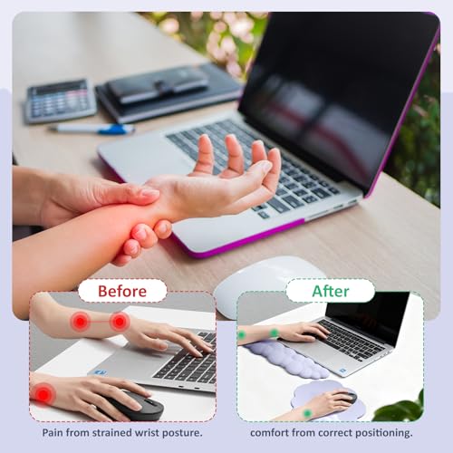 Repose-poignet clavier et tapis de souris ergonomique