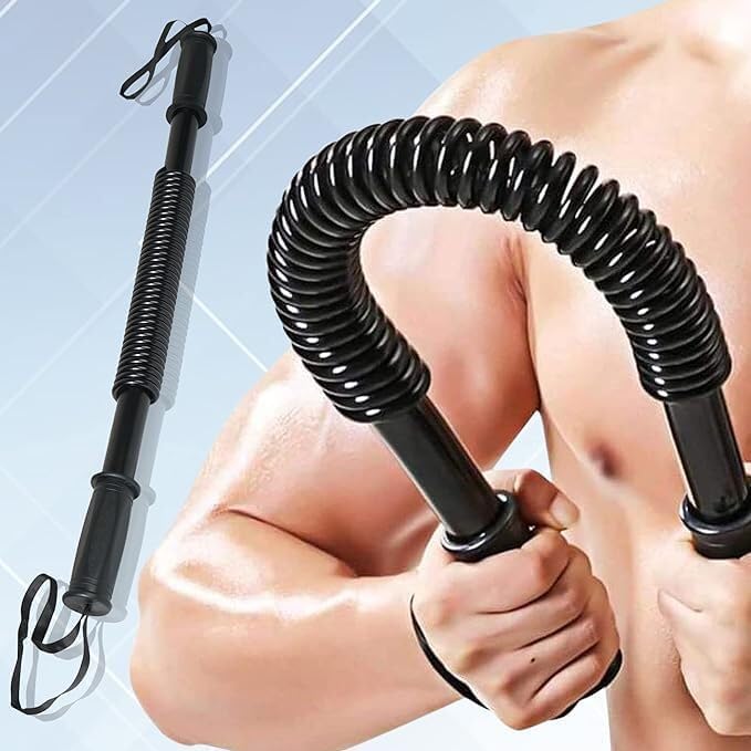 SUVIKSHA Power Twister Bar | 20kg - Upper Body Exercise for Chest, Shoulder, Forearm, Bicep and Arm Strengthener | Arm Exercise Equipment | Home Gym Workout Flex Bar for Men & Women-image-7