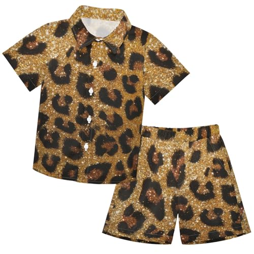 Image of visesunny Boy Floral Short Sleeve Button Down Shirt & Casual Shorts Set Summer Outfits 3-10 Years Clothes