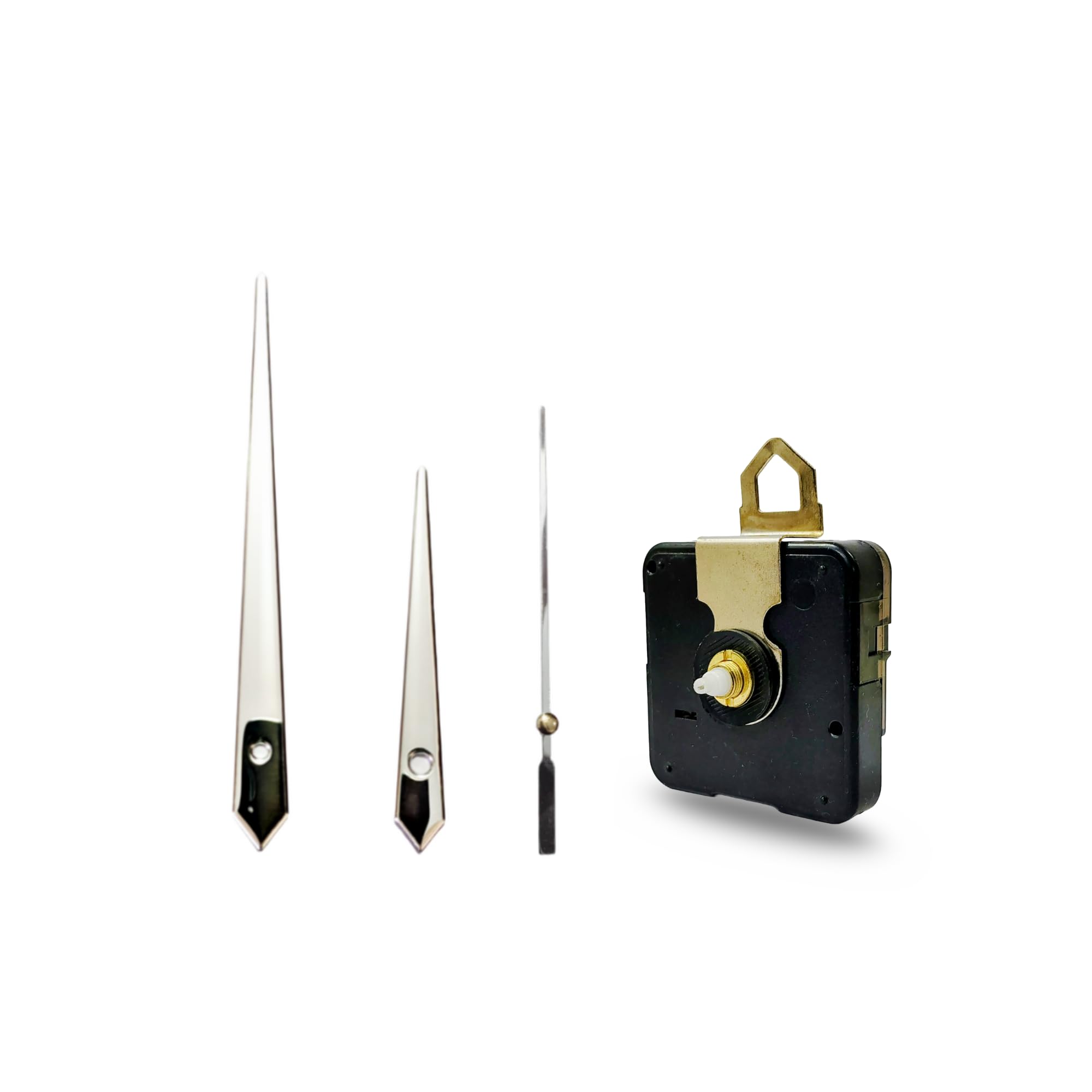 12mm Wall Clocks Silent Movement with Glossy Needles| Battery Operated Quartz Clock Mechanism | Replacement Movement with Hands | Silver Plain Pati-image-26