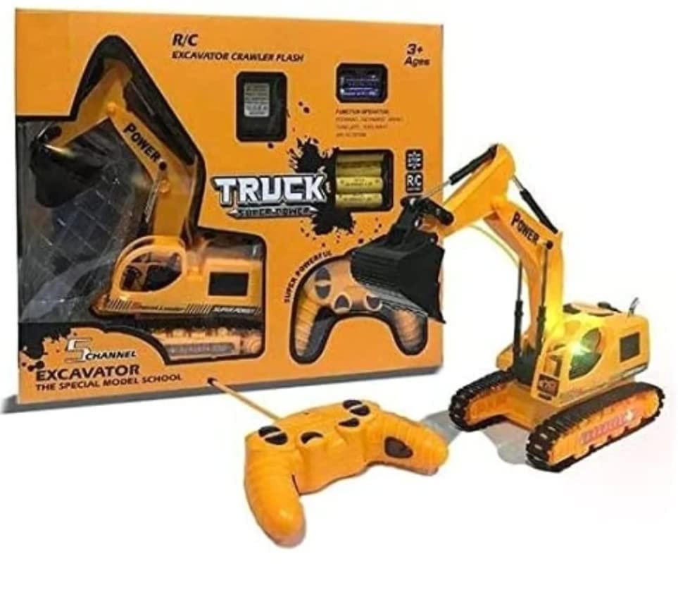 Buy PRIMIL Rc JCB 5 Channel Remote Controlled Rechargeable RC Excavator Truck Wire Less