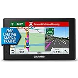 Garmin DriveAssist 50 NA LMT GPS Navigator System with Built-in Dash Cam, Camera-assisted Alerts, Lifetime Maps and Traffic, Smart Notifications, and Voice Activation (Renewed)