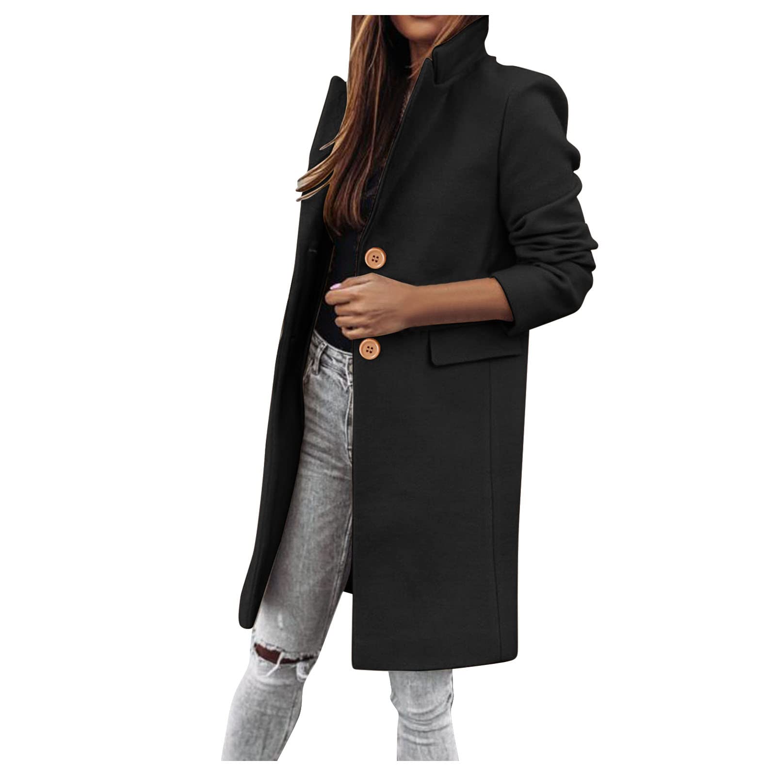 Veste Femme Longue Hiver – Style Décontracté – Fermeture éclair, Col Fourrure – Coupe Ample – Taille Asiatique (prendre Une Taille Au-dessus)