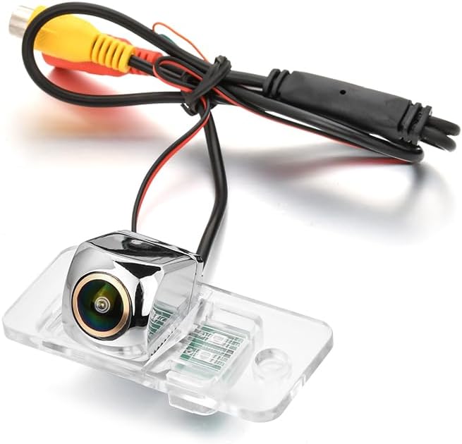 AHD 720P/CVBS Car Rear/Front View Camera's Fisheye Lens License Plate Camera with RCA Cable & Vehicle Camera for Audi A3 A4 S4 RS4 A6 C6 S6 RS6 A8 S8 Q7/Q7 DTI & Silver Backup Camera