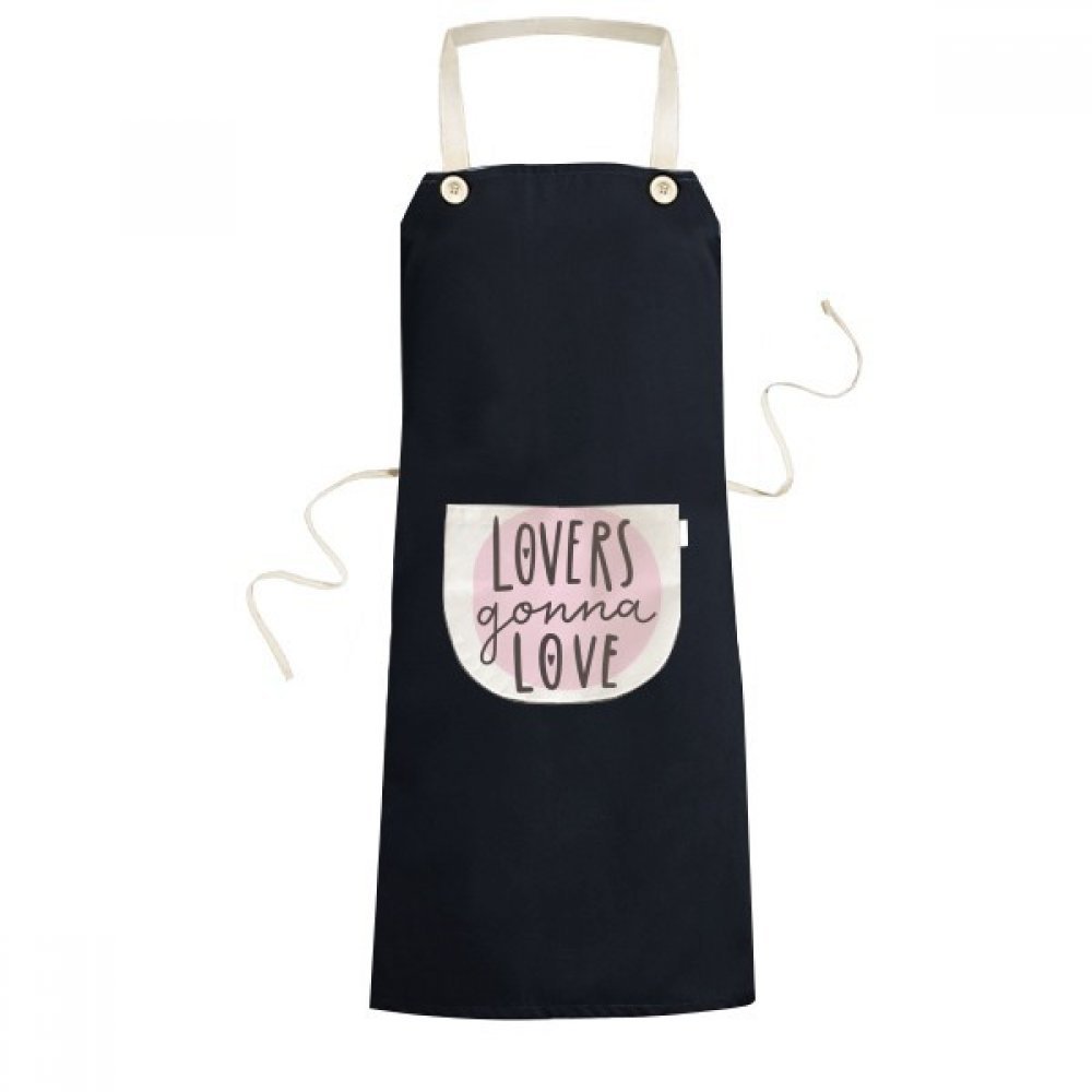 Tablier bavoir de cuisine noir Amour 70cm cadeau original pour passionnés de cuisine