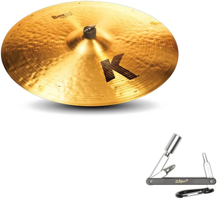 Zildjian K0830 22" Dark Medium Ride Cast Bronze Cymbal With Medium Profile With ZKEY
