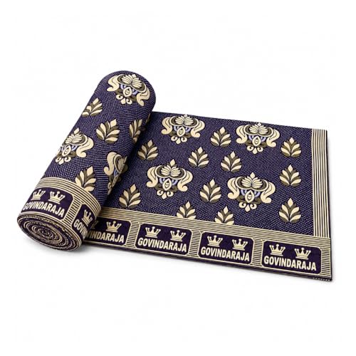Image of Govindaraja 100% Cotton Blanket | Queen Size (60 x 90 Inches / 5 x 7.5 Feet) | Floral Design | 300 TC Chennimalai Bedsheet | Maroon & Blue (Pack of 2) | Pattern May Vary