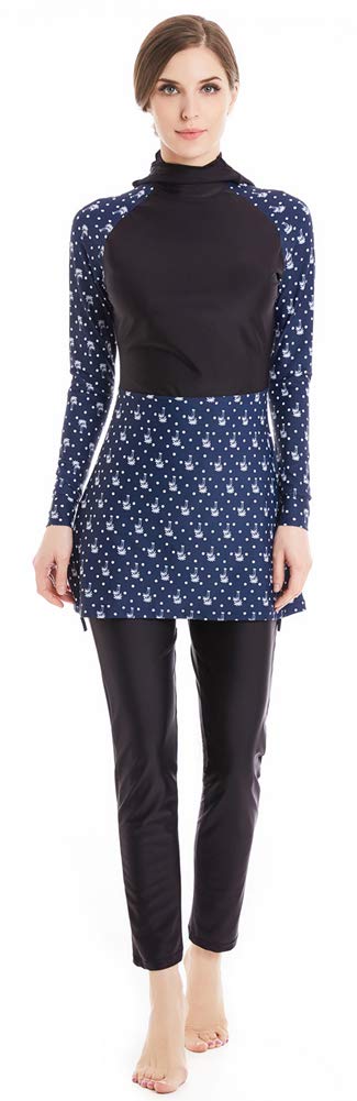 TianMaiGeLun Modest Swimwear for Women's Rash Guard Long Sleeve Swimwear Modesty Swimming Costume Surfing Suit Burkini