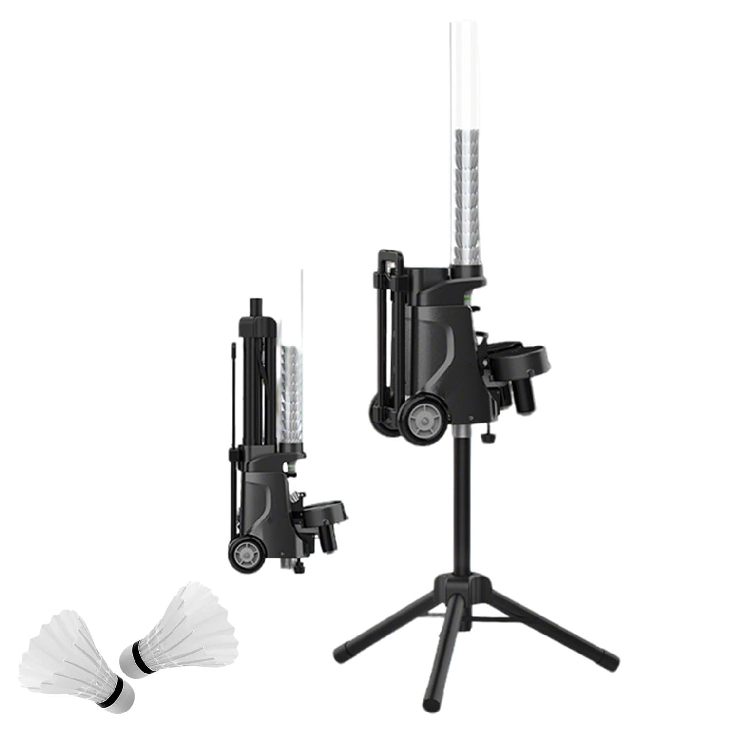 ByBoDi Portable Badminton Launcher, Adjustable Badminton Serving Machine, Smart Shuttlecock Feeder, Badminton Training Machine for Beginners and Professionals Minipro
