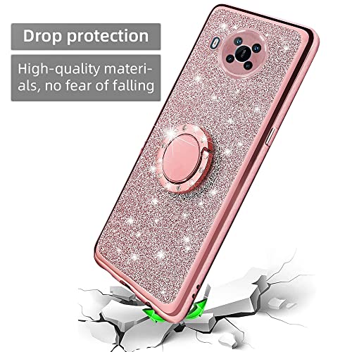 B-Wishy For Nokia X100 Case For Women, Glitter Crystal Butterfly Heart Floral Slim Tpu Luxury Bling Cute Protective Cover With Kickstand+Strap For Nokia X100 (Pink) #TOP5