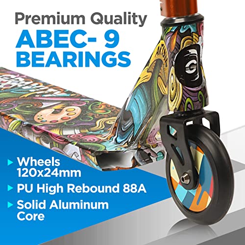Hurtle HURTUN27 Lightweight Kick Stunt Scooter - Lab Tested Safety Certified Street Freestyle Trick Scooter thumb #3
