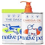 Native Pet Pack Leaders Bundle - Daily Dog Multivitamin (7 oz.) & Omega Oil for Dogs (8 oz.) - Omega 3 Fish Oil for Healthy Skin, Shiny Coat, & Strong Joints & Daily Multivitamin for Dogs