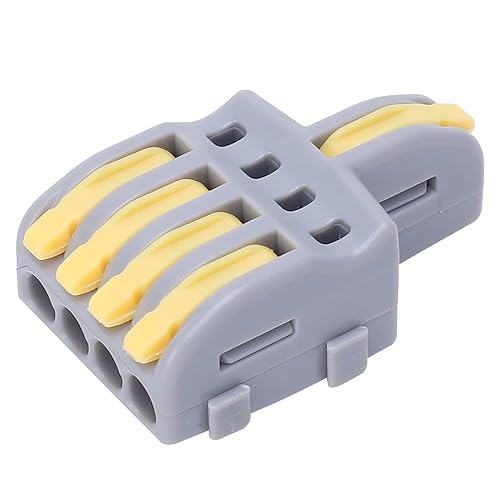Miniatura 9 de 20 conectores de cable, conectores de tuerca de palanca, terminal de empalme a tope, caja de conectores de cable de 1 en 4 salidas de bloque de