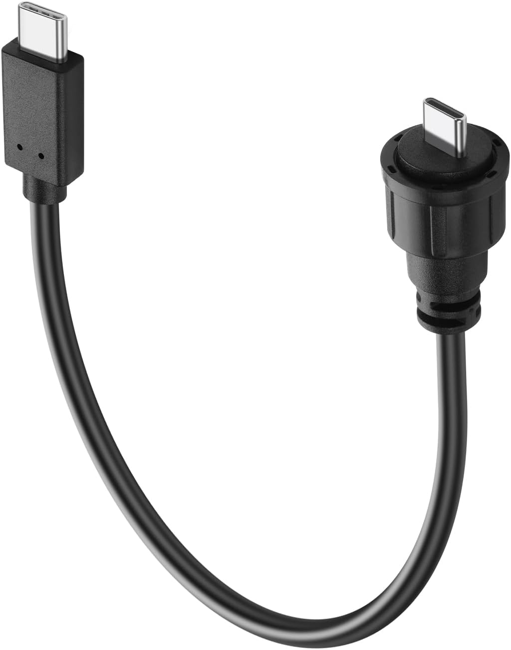 Кабель USB C — USB C для панельного монтажа, 480 Мбит/с, USB Type-C 2.0, штекер-штекер, с пыле- и водонепроницаемым колпачком, для