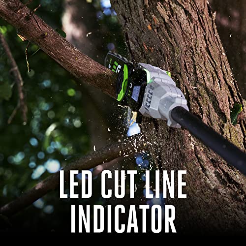 EGO Power+ Pole Saw, Cordless Electric Pole Saw for Tree Trimming with Telescopic LED Cut Line Indicator, Includes 56V 2.5Ah Battery and Charger - PS1001