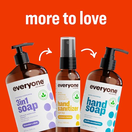 Image of Everyone 3-in-1 Kids Soap, Body Wash, Bubble Bath, Shampoo, 32 Ounce (Pack of 2), Orange Squeeze, made with Essential Oils for Toddlers, tweens and teens