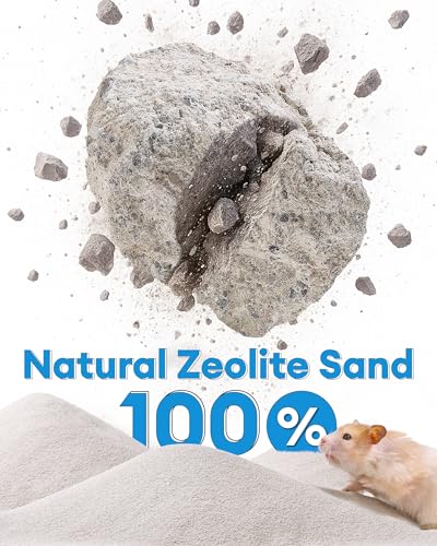 Image of BUCATSTATE Hamster Sand 6.6LB, Highly Absorbent & Odor Control Potty Litter, Sand for Hamster Bath, Chinchillas, Gerbils, Mice, Degus and Other Small Pets (ZeoliteSand)
