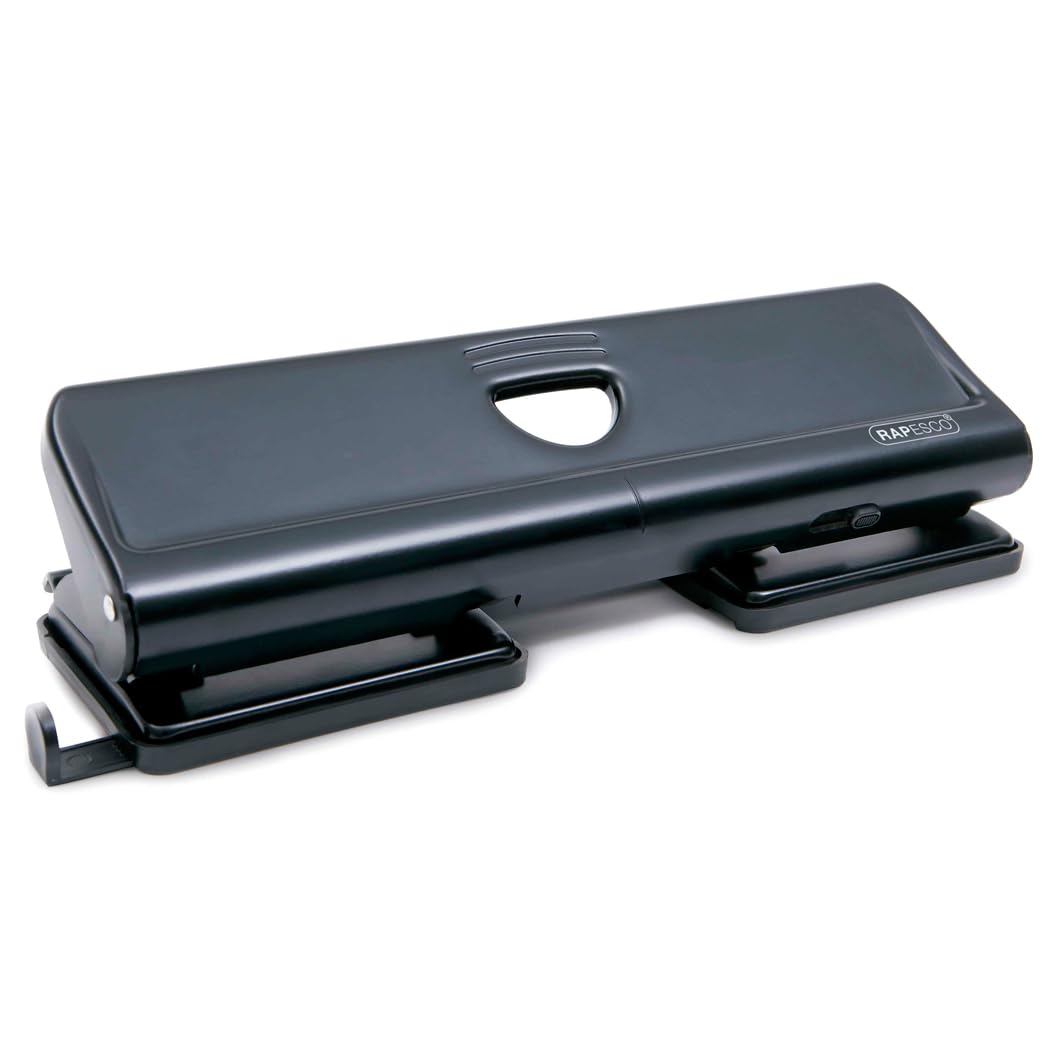 Rapesco1054 720 4-Hole Metal Punch, 22 Sheet Capacity, Black