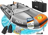 KESSER® Bote inflable de 2, kit de reparación de bomba de remo y bolsa inflable PVC