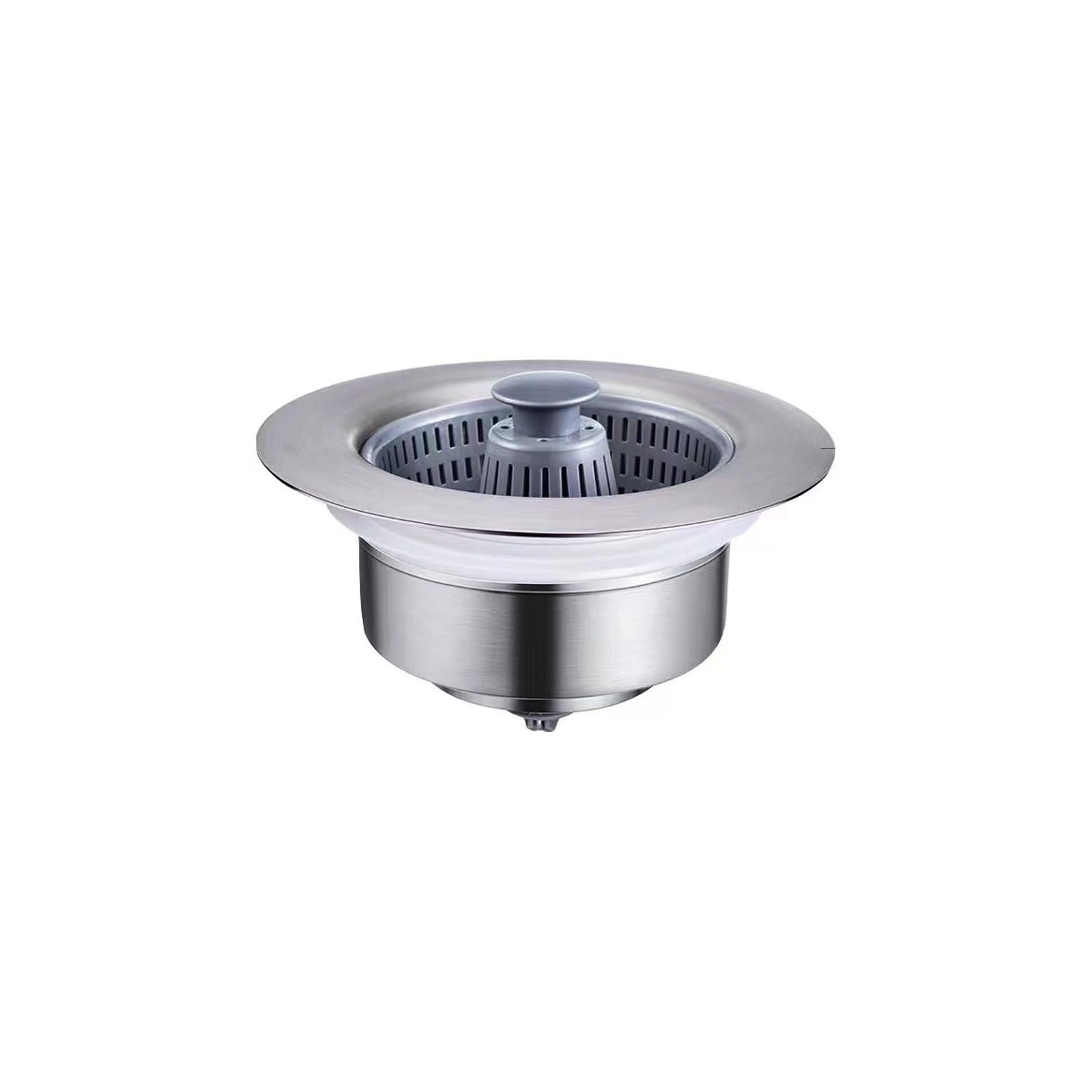 Verazquy Kitchen Sink Strainer and Plug Set, Stainless Steel 3-in-1 Pop up Sink Plug Replacement Kitchen Drain Strainer Stopper Combo Anti-Clogging Odor-Proof Universal Fit for 76-81mm Holes
