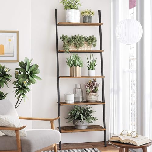 Image of VASAGLE Ladder Shelf, 5-Tier Bookshelf, Storage Rack