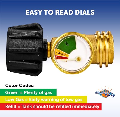 Flame King YSN Imports YSN-212 Propane Gas Meter with Glow-in-the-Dark Dial by