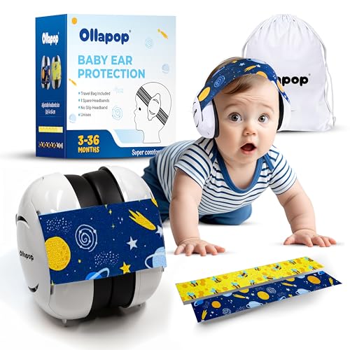 Ollapop Earmuff Baby Protection, Extra Elastic Headband, Toddle Ear Protection Up to 36 months, Baby...