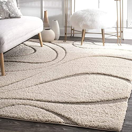 Image of Carpet Mahal Presence Gorgeous Design of Super Soft Shaggy Carpet for Living Room, Bedroom, Hall and Anywhere in Home. [10x10 feet] Round.