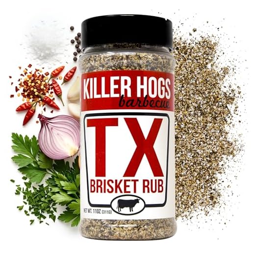Killer Hogs BBQ TX Brisket Rub | Championship BBQ and Grill Seasoning for Texas Brisket | Great on Brisket, Ribs, Steaks, or Turkey | 16 Ounces by Volume (11oz by Net Weight)