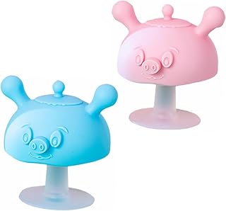 Toyvian 2 Peças Brinquedos De Mordedor Para Bebês Brinquedos Infantis Brinquedos Para Bebês Brinquedos De Mastigar Brinquedos Com Ventosa Brinquedos De Silicone Ventosa Brinquedos Para