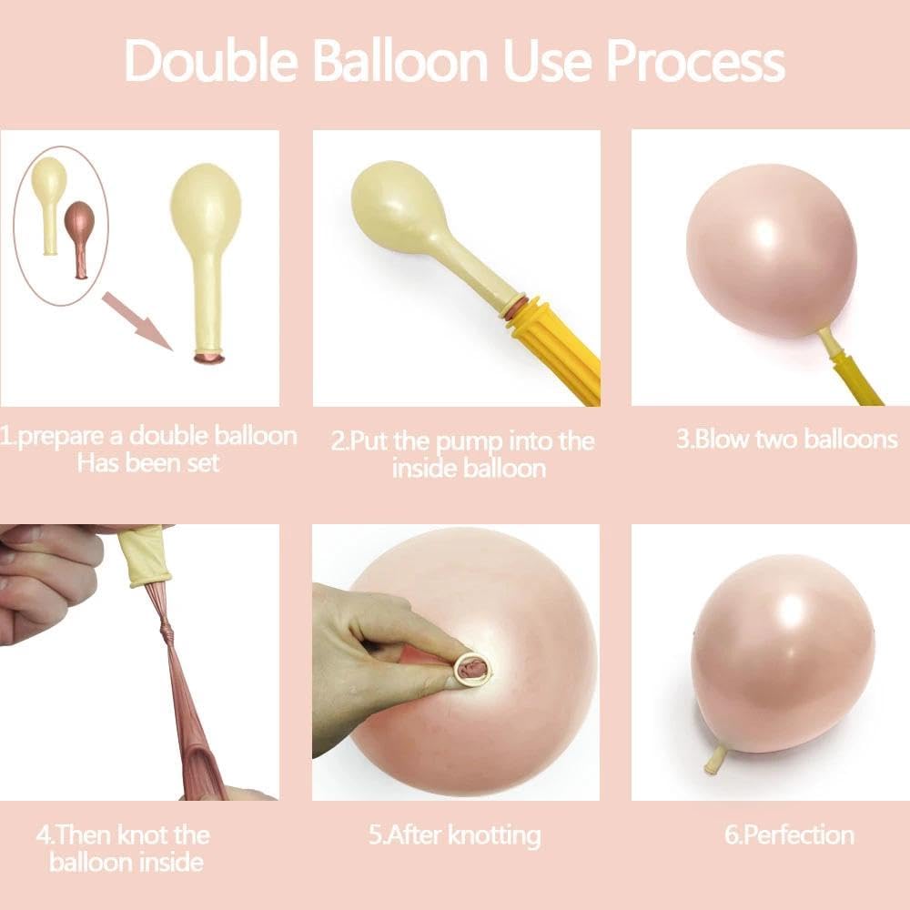 El kit de arco de globos de oro rosa incluye globos de oro rosa perla para decoración de bodas, cumpleaños, despedidas de soltera, baby shower