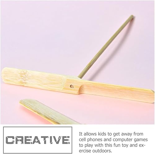 Miniatura 4 de Zerodeko 20 piezas de bambú libélula niños juguetes al aire libre volando juguetes regalos de fiesta niños tirar y atrapar juguete ejercicio volador