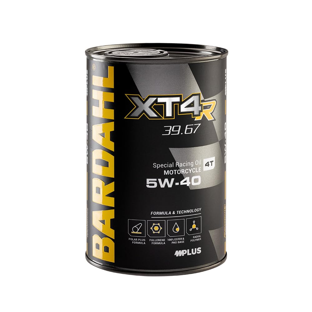 Bardahl - XT4-R 39.67 5W-40 - Olio Motore per Moto 4 Tempi, Lubrificante Racing per Impiego Sportivo, per Massime Prestazioni, 1 L