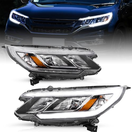 TUSDAR Headlight Assembly for 2015 2016 Honda CRV Factory Style Headlamp w/LED DRL Front Head Light Lamp (Driver and Passenger Side)