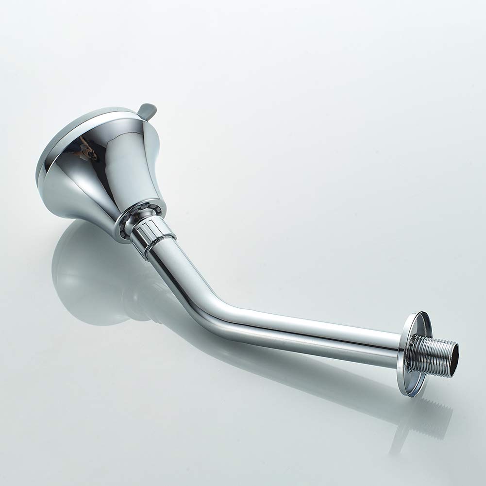 Ibergrif M20260 - Soffione Pioggia Snodo a Parete con Braccio, Diffusore Doccia Murale con 5 Getti, Cromo