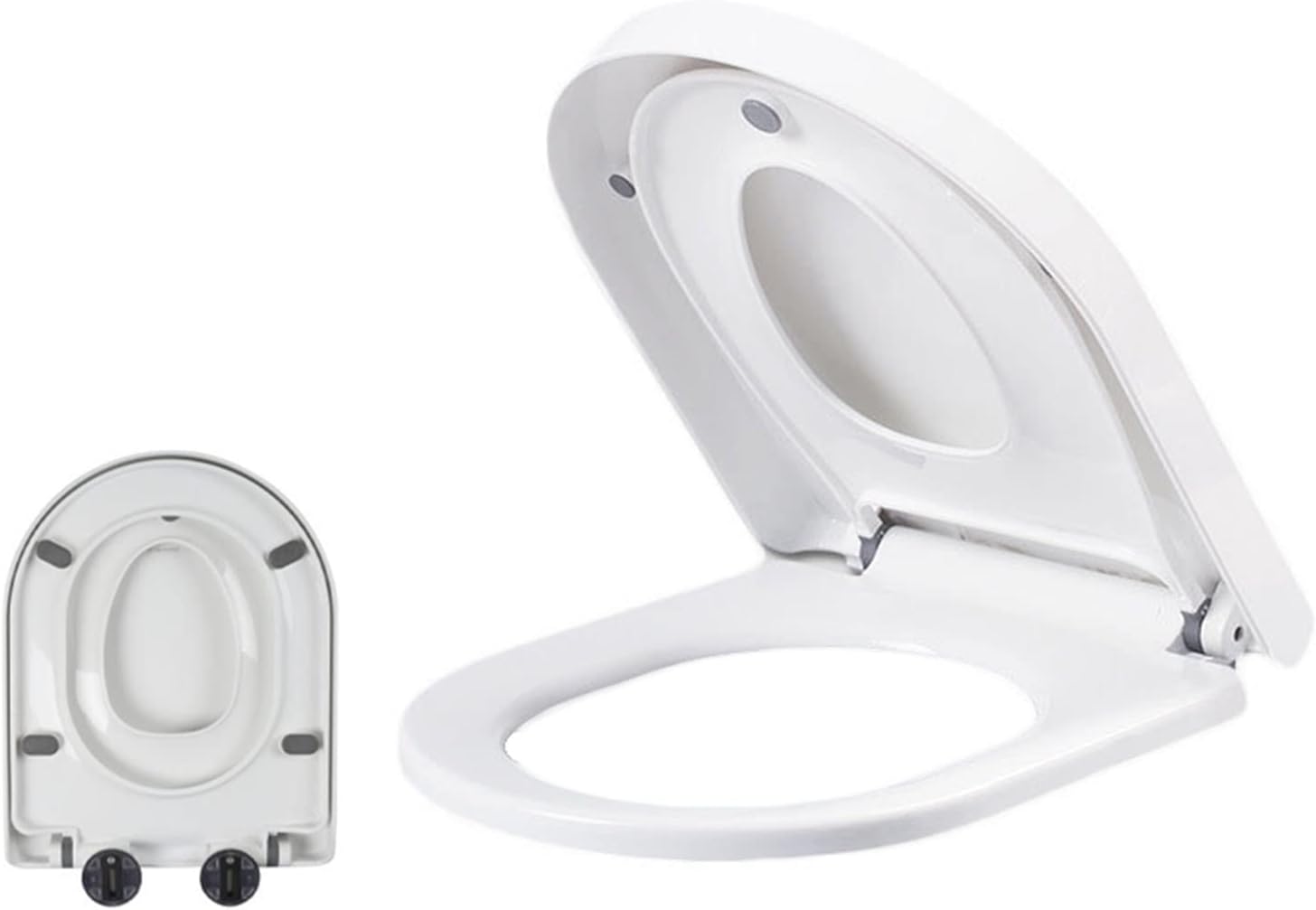 D Shape Toilet Seat with Toddler Toilet Seat Built In, Potty Training Toilet Seat