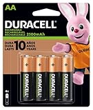 Duracell - Rechargeable AA Batteries - long lasting, all-purpose Double A battery for household and business - 4 count