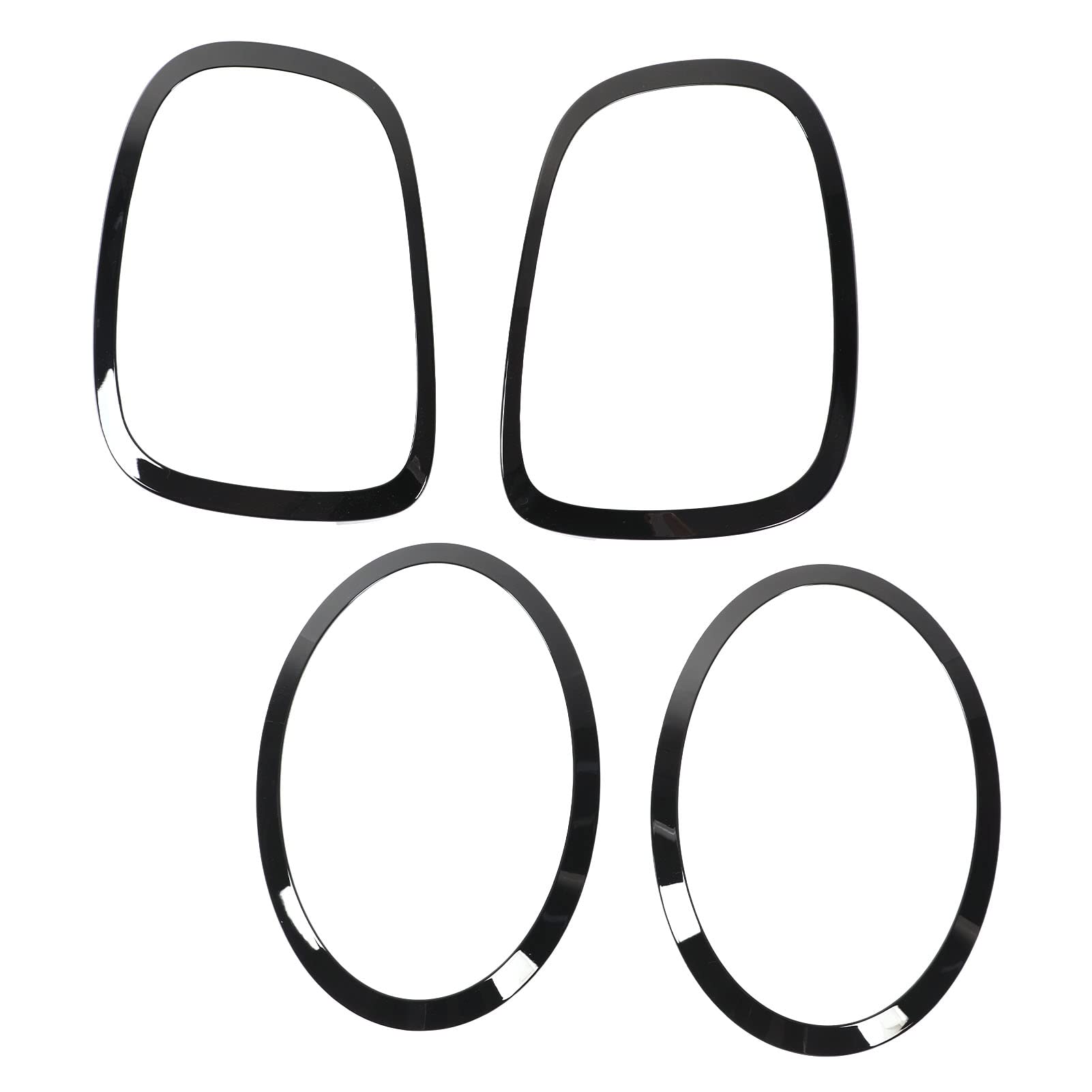 Nero Lucido Faro Posteriore Surround Cover Trim per F55 F56 F57 One Cooper S JCW 2014 Più Coperture per Fari Automobilistici