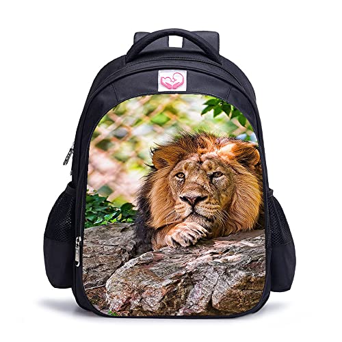 Sac à dos décontracté Lion cartable de mode jeunes 16 pouces
