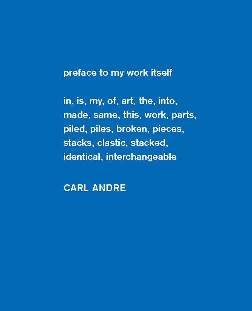 Carl Andre: Sculpture as Place, 1958–2010 (Dia Art Foundation, New York - Exhibition Catalogues) Hardcover – May 27, 2014