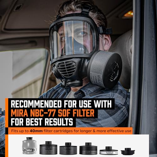 MIRA SAFETY M Certified CBRN Full Face Gas Mask Reusable Respirator Professional Grade (CM-6M Mask WITH Drinking System), 2 Piece Set