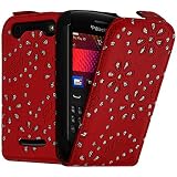  Seluxion - Funda tipo libro para BlackBerry Curve 9360, diseño troquelado, color rojo