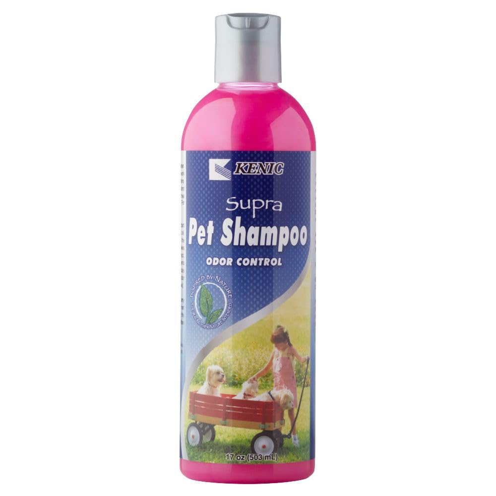 Kenic Supra Odor Control Dog Shampoo, Deodorizing Deep Clean, Naturally Derived Ingredients, Eliminates Tough Pet Odors, Made in USA