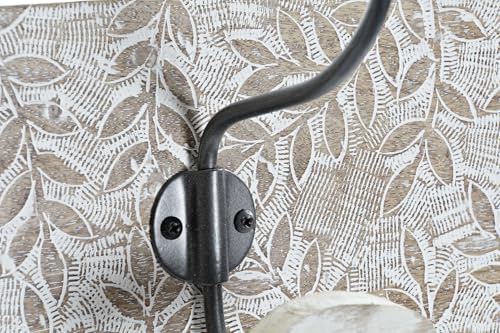 PERCHERO PARED MANGO HIERRO 76X14X21 TALLADO