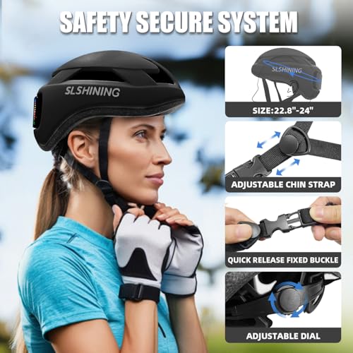 Smart Bike Helmet with Light: Bicycle Helmets for Adult